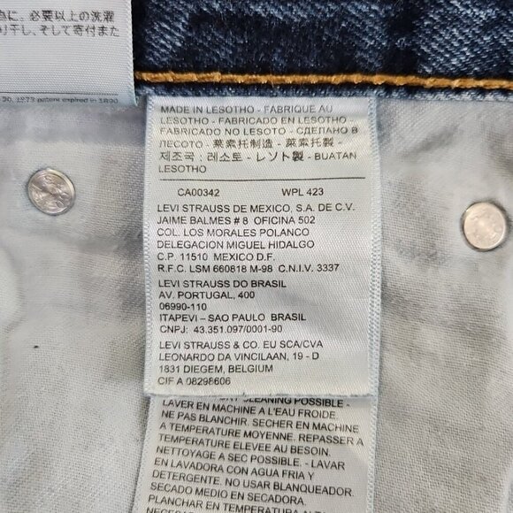 Levi's 505 Men's Jeans Size W33 L32 Classic Fit Straight Leg Blue Denim EUC - Picture 13 of 15